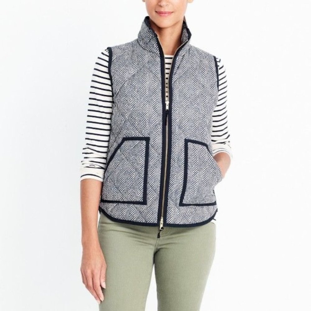 J. Crew Excrusion Herringbone Puffer Vest